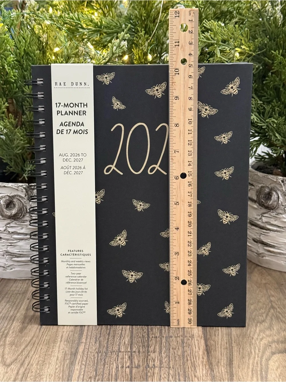 ✨Brand NEW w/Tags Rae Dunn 2027. 17 Month Spiral Planner -Aug 2926 - Dec 2027 ✨